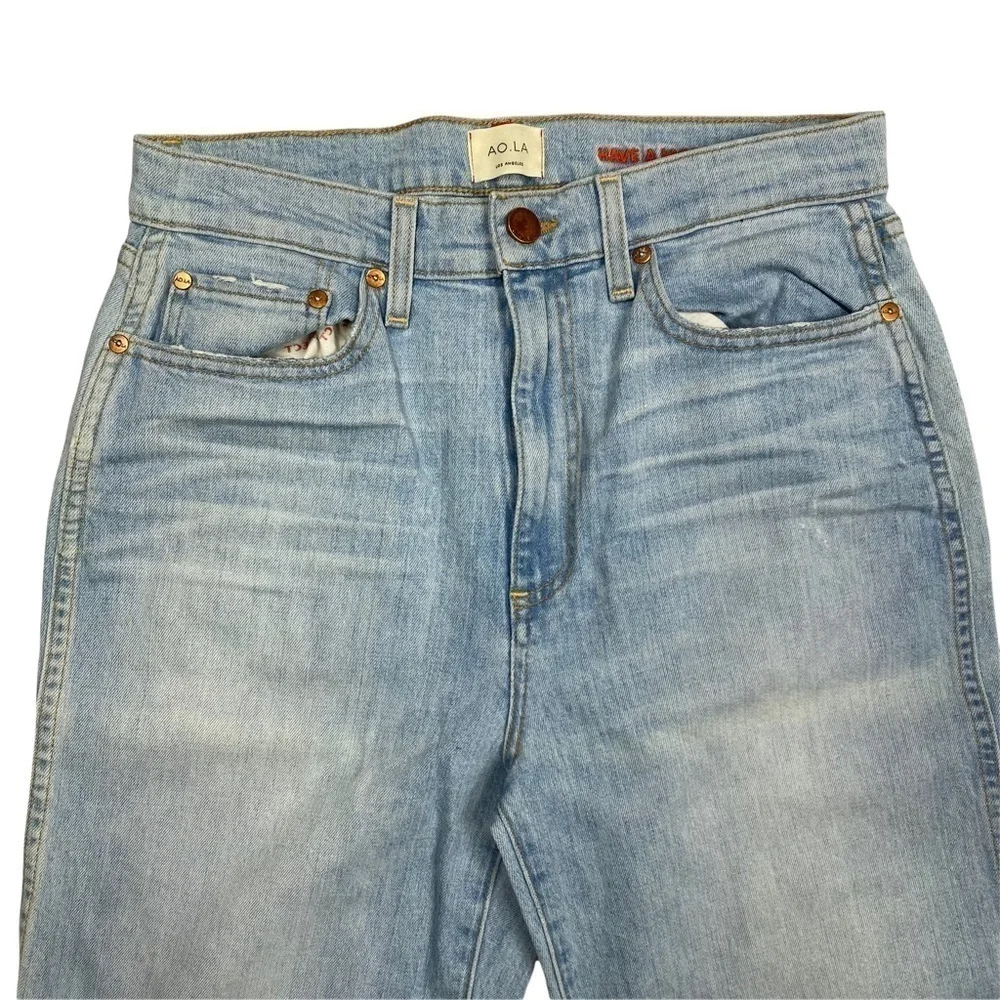 AO.LA Perfect Crop Flare with Side Slit in Space Oddity Wash Size 30